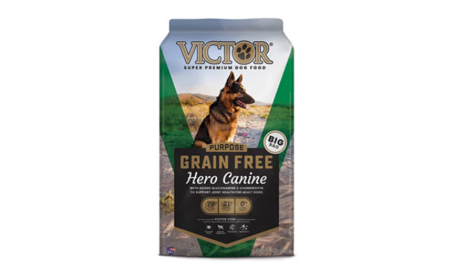 victor dog food kibble size